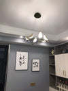 Modern Bird-Shaped LED Chandelier, 31.5-Inch Golden Aluminum & Acrylic Pendant Light for Dining Room and Foyer