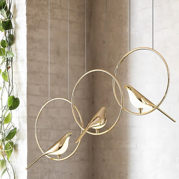 Modern Bird-Inspired Pendant Light, Adjustable LED Chandelier for Dining Room and Living Room