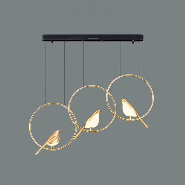 Modern Bird-Inspired Pendant Light, Adjustable LED Chandelier for Dining Room and Living Room