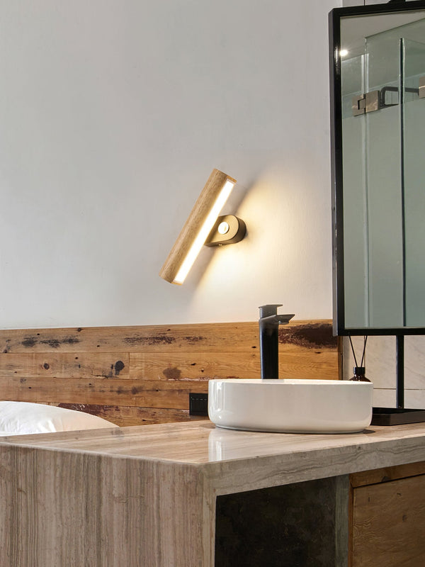 Nordic Minimalist Wood Wall Lamp