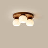 Nordic Wood Art Round Ceiling Lamp