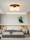 Nordic Wood Art Round Ceiling Lamp