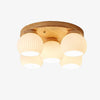 Nordic Wood Art Round Ceiling Lamp