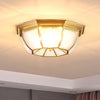 Bowl Shaped Brass Ceiling Lamp