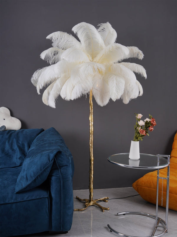 Ostrich Feather Floor Lamp