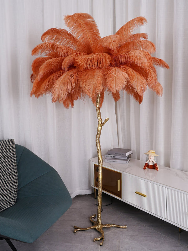 Ostrich Feather Floor Lamp