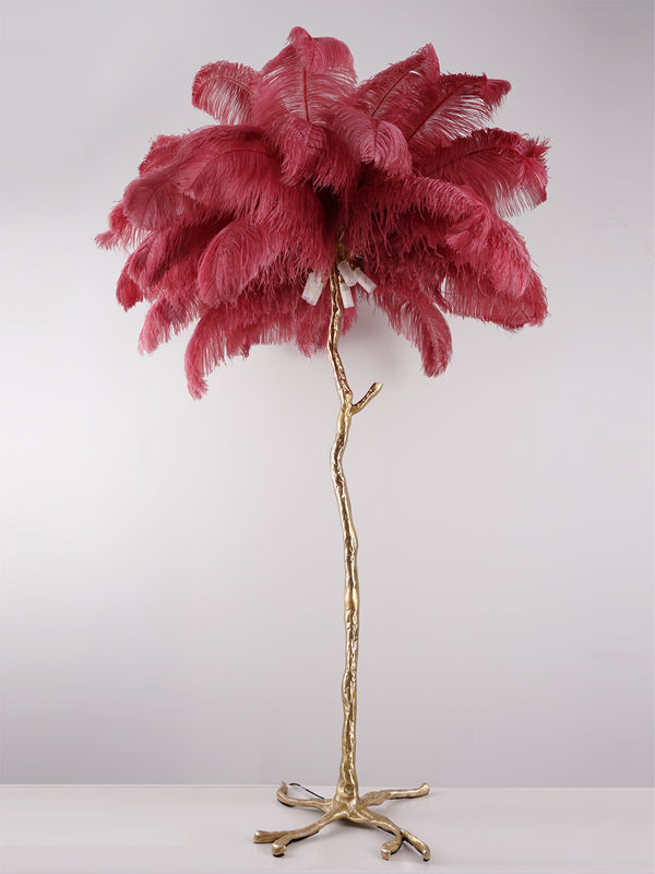 Ostrich Feather Floor Lamp