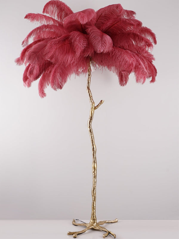 Ostrich Feather Floor Lamp