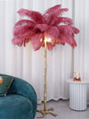 Ostrich Feather Floor Lamp
