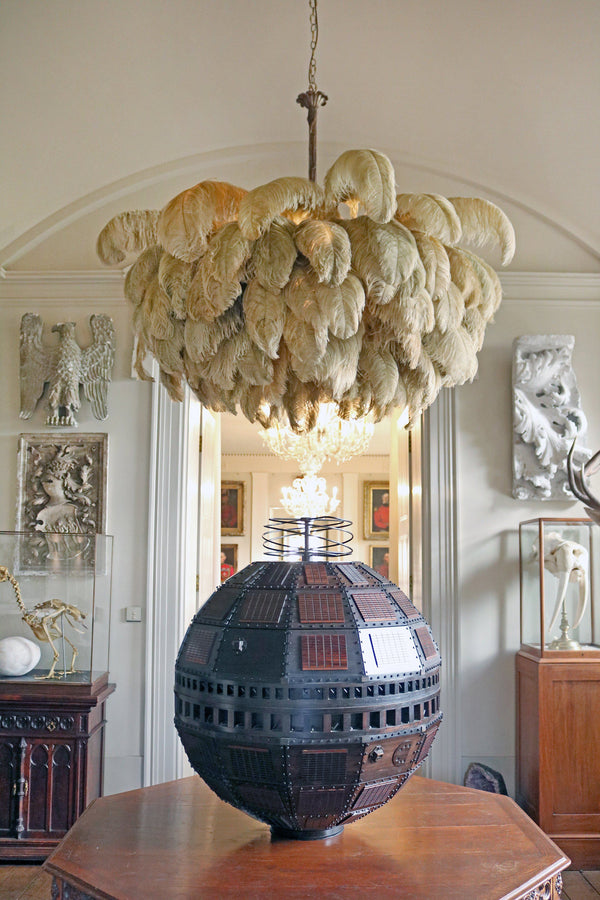 Ostrich Feather Pendant Lamp