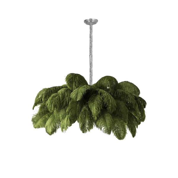 Ostrich Feather Pendant Lamp