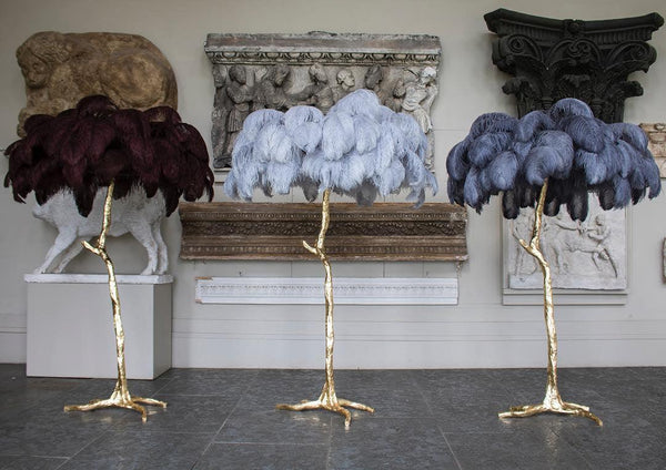 Ostrich Feather Floor Lamp