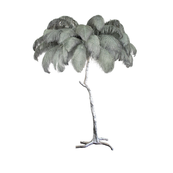 Ostrich Feather Floor Lamp