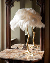 Ostrich Feather Table Lamp