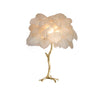 Ostrich Feather Table Lamp