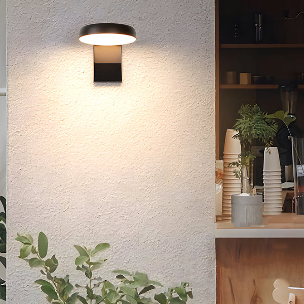 Black Motion Sensor Outdoor Wall Light Rotatable