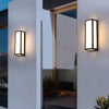 Rectangle Led Waterproof Motion Sensor Black Modern Wall Sconce