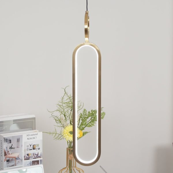 Led Oval Linear Pendant Light