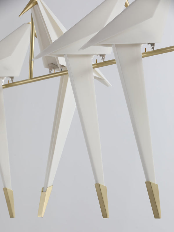 Paper Crane Bird Led Chandelier