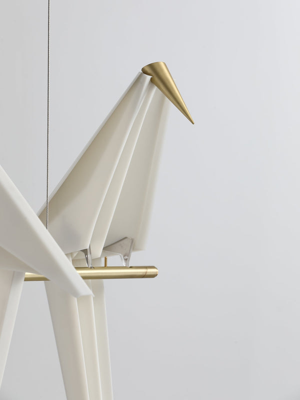 Paper Crane Bird Led Chandelier
