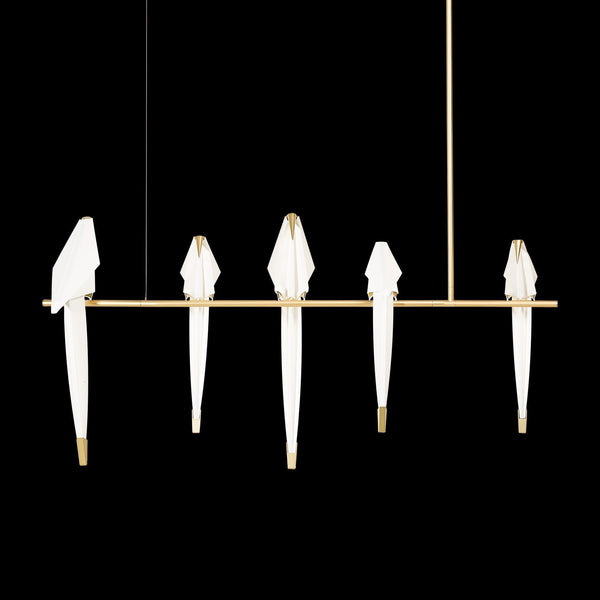 Paper Crane Bird Led Chandelier