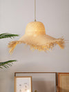 Rattan Straw Hat Pendant Light