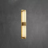 Rectangular Alabaster Brass Wall Sconce