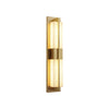 Rectangular Alabaster Brass Wall Sconce