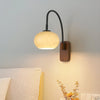 Retro Wooden Glass Wall Lamp
