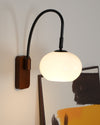Retro Wooden Glass Wall Lamp