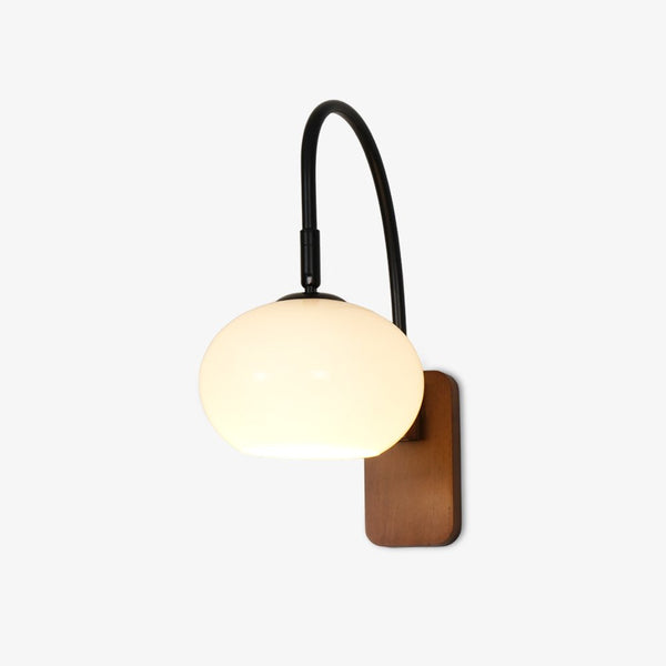 Retro Wooden Glass Wall Lamp