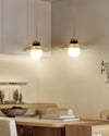 Ribbed Floral Pendant Light with Cognac Lotus Shade for Dining Room and Kitchen Island