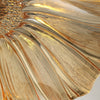 Ribbed Floral Pendant Light with Cognac Lotus Shade for Dining Room and Kitchen Island