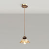 Ribbed Floral Pendant Light with Cognac Lotus Shade for Dining Room and Kitchen Island