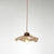 Ribbed Floral Pendant Light with Cognac Lotus Shade for Dining Room and Kitchen Island