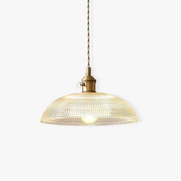 Ribbed Spiral Pendant Light