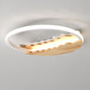 Round Wood Grain Wave Ceiling Lamp