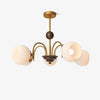 Sculptural Glass Ribbed Chandelier