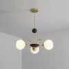 Sculptural Glass Ribbed Chandelier