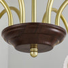 Sculptural Glass Ribbed Chandelier