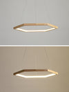Simple Geometric Wooden Pendant Light