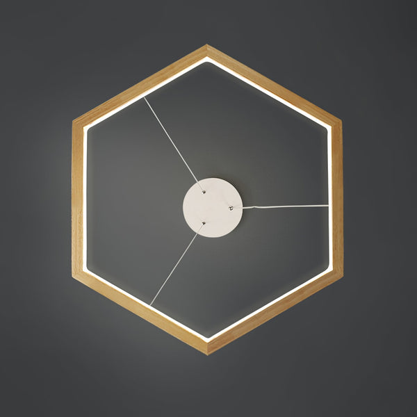Simple Geometric Wooden Pendant Light