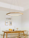 Simple Geometric Wooden Pendant Light