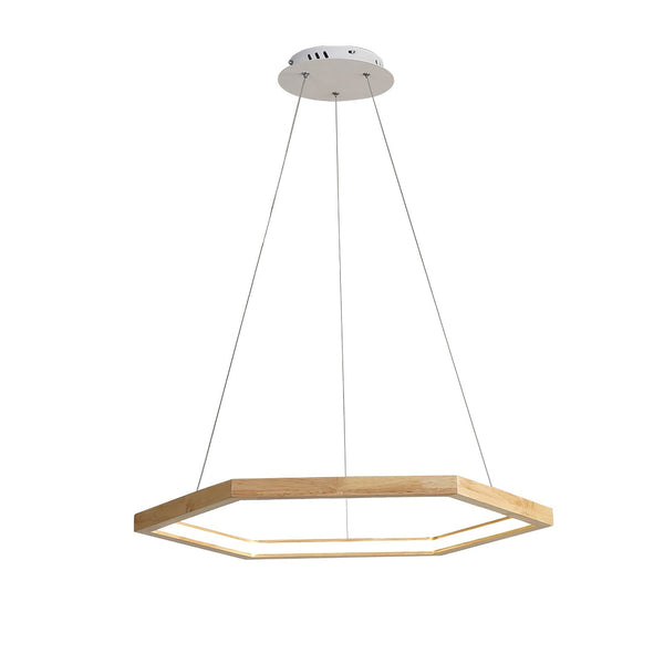 Simple Geometric Wooden Pendant Light