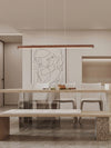Simple Walnut Led Pendant Light