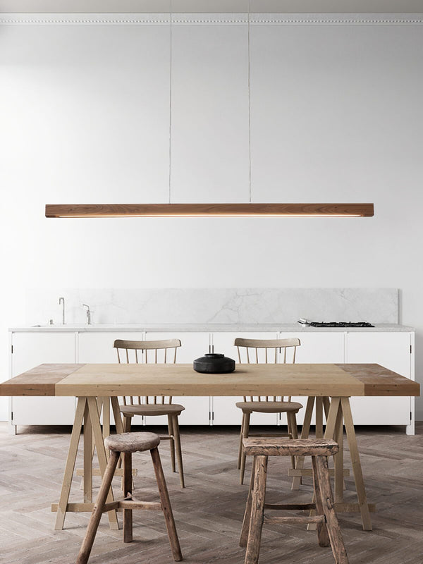 Simple Walnut Led Pendant Light