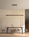 Simple Walnut Led Pendant Light