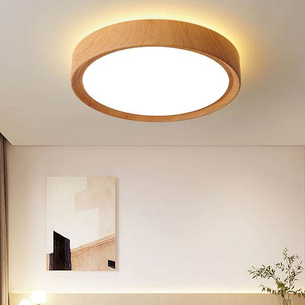 Simple Wood Grain LED Ceiling Light