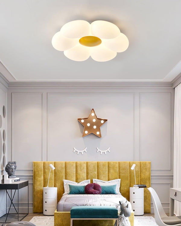 Six Leaf Flower Kids Room Ceiling Lamp