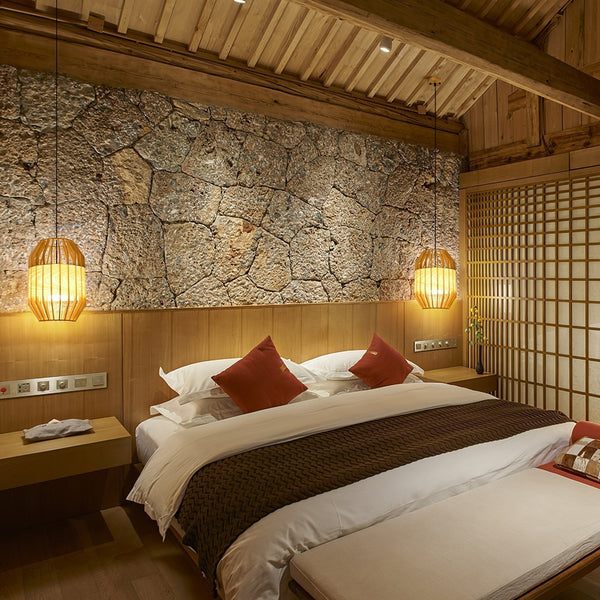 Slatted Cage Wooden Pendant Light